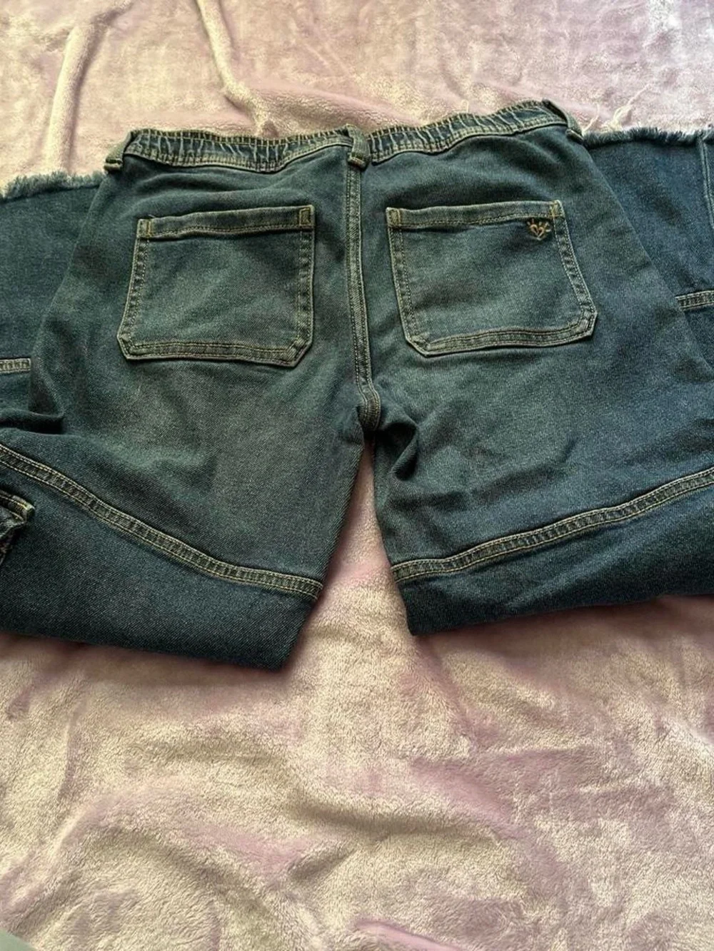 Justice Dark Blue Cargo Denim Shorts